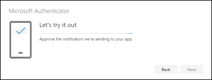 authenticator sending test notification