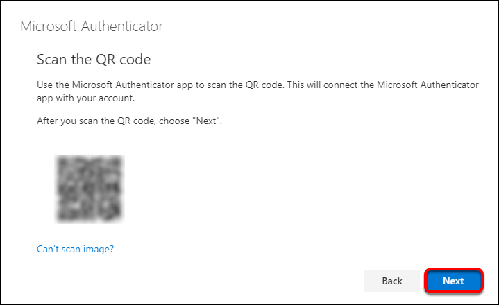 scan the qr code screen